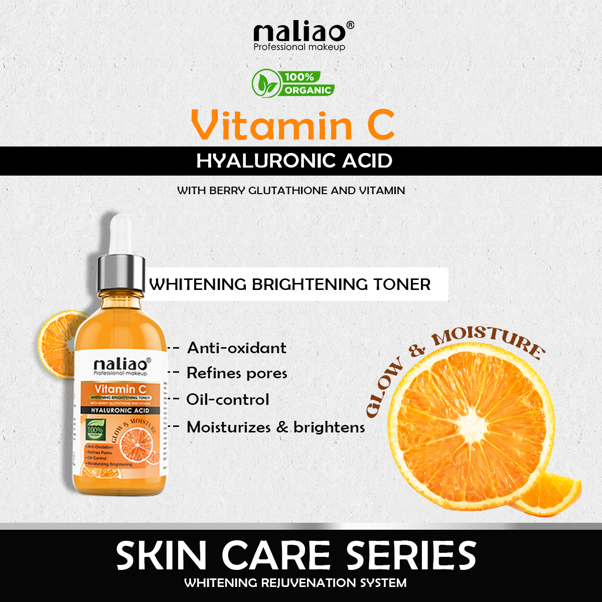 Maliao, SkincareSet, Serum, BeautyProducts, CompleteSkincare, Toner, RadiantSkin, WhiteningCream, FaceWash, Sunscreen, OrganicSkincare, VitaminC,